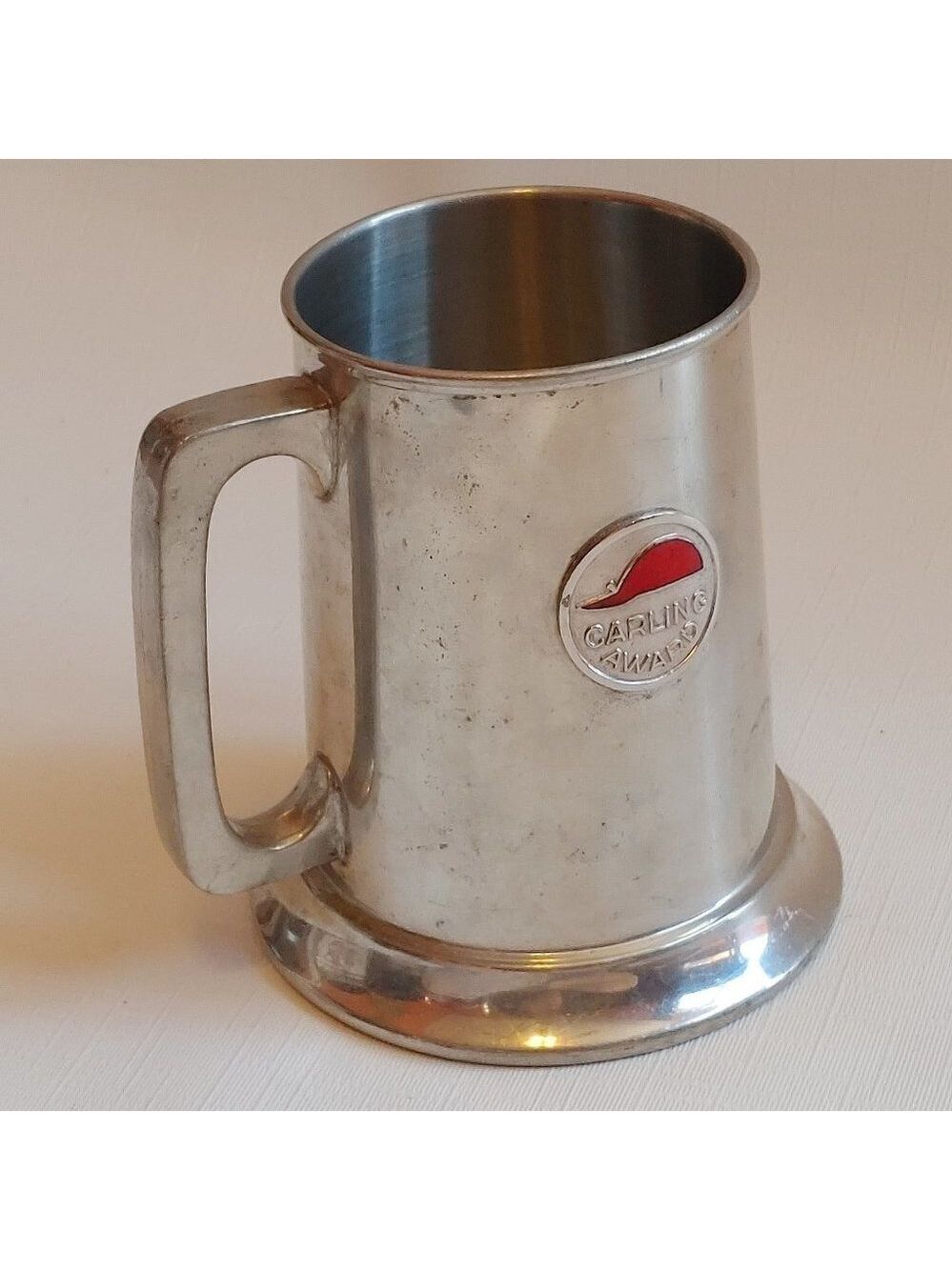 UNIQUE Carling Award See Through Glass Bottom Pewter Beer Stein Marlboro…